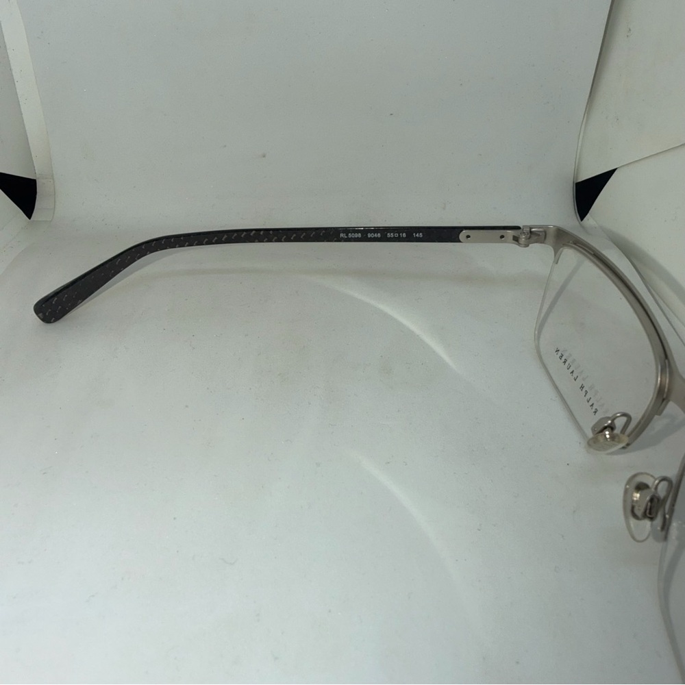 Ralph Lauren Silver Metal Rectangular Glasses Wit… - image 3